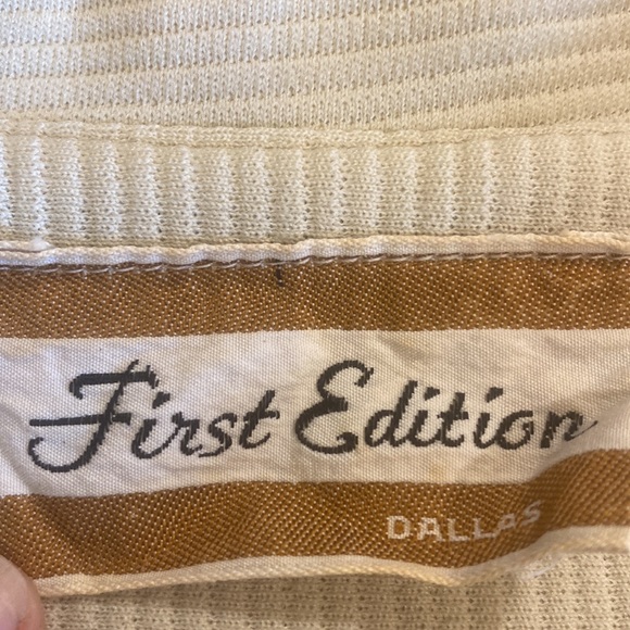 First Edition Dallas Suit Jacket Women Small Cream Gold Button Retro Knit - Picture 3 of 6